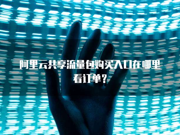 阿里云共享流量包购买入口在哪里看订单?