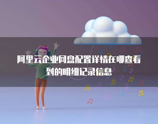 阿里云企业网盘配置详情在哪查看到的明细记录信息