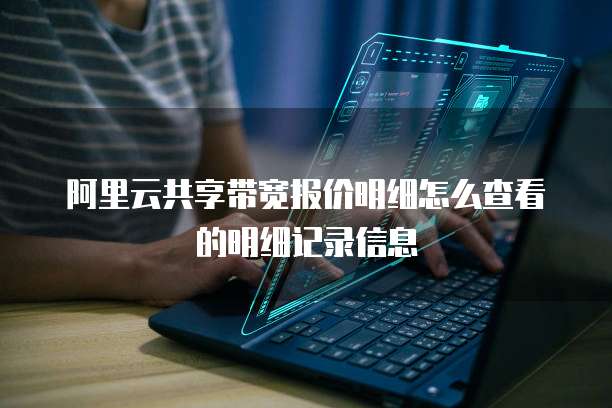阿里云共享带宽报价明细怎么查看的明细记录信息