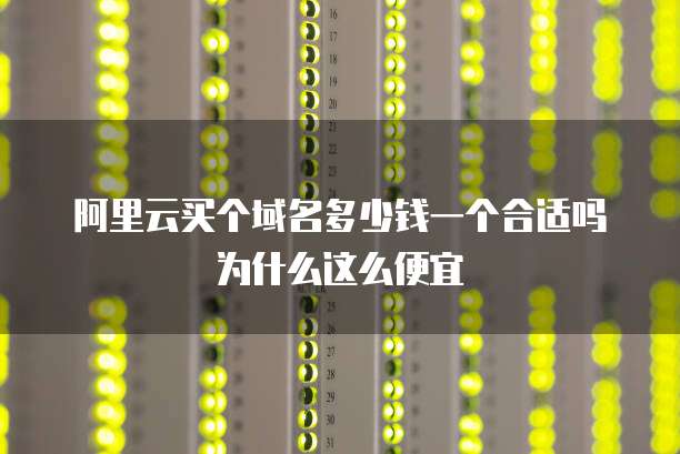 阿里云买个域名多少钱一个合适吗为什么这么便宜