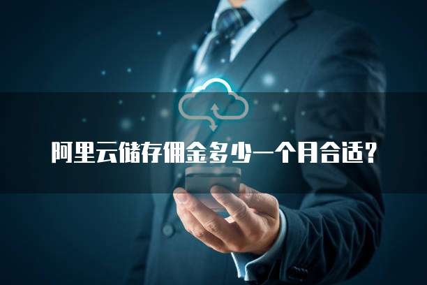 阿里云储存佣金多少一个月合适?