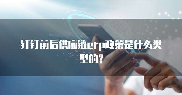 钉钉前后供应链erp政策是什么类型的?