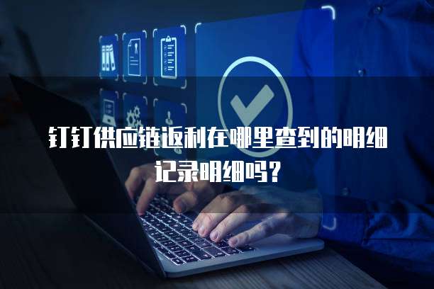 钉钉供应链返利在哪里查到的明细记录明细吗?