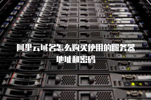 阿里云域名怎么购买使用的服务器地址和密码