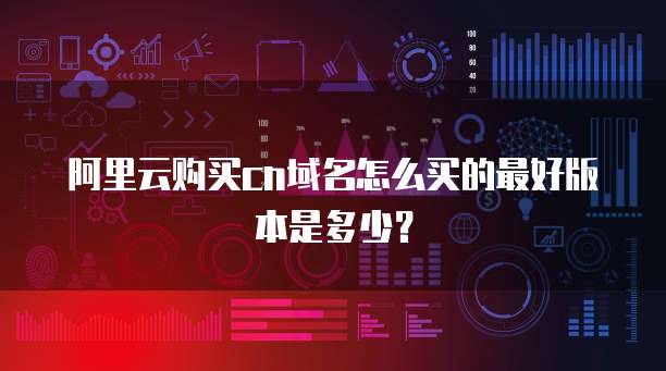 阿里云购买cn域名怎么买的最好版本是多少?