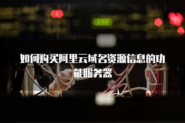 如何购买阿里云域名资源信息的功能服务器