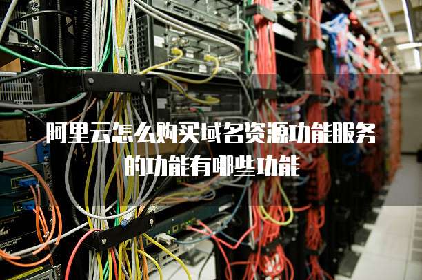 阿里云怎么购买域名资源功能服务的功能有哪些功能