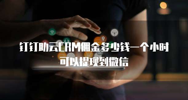 钉钉助云CRM佣金多少钱一个小时可以提现到微信
