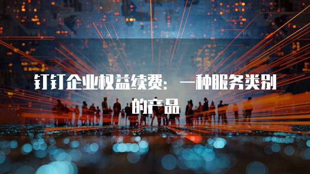 钉钉企业权益续费：一种服务类别的产品