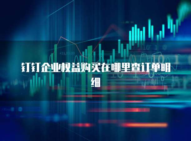 钉钉企业权益购买在哪里查订单明细