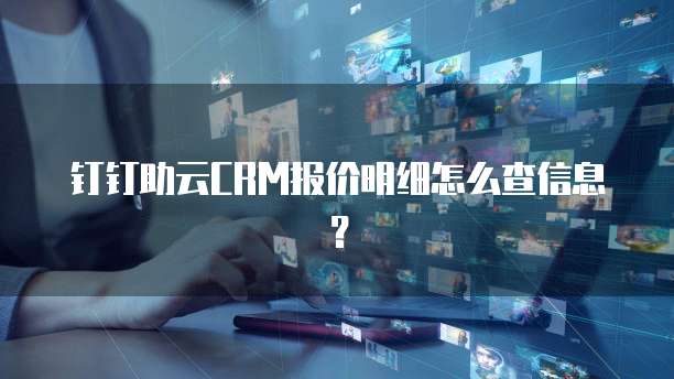 钉钉助云CRM报价明细怎么查信息?