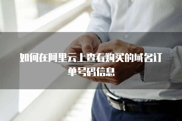 如何在阿里云上查看购买的域名订单号码信息