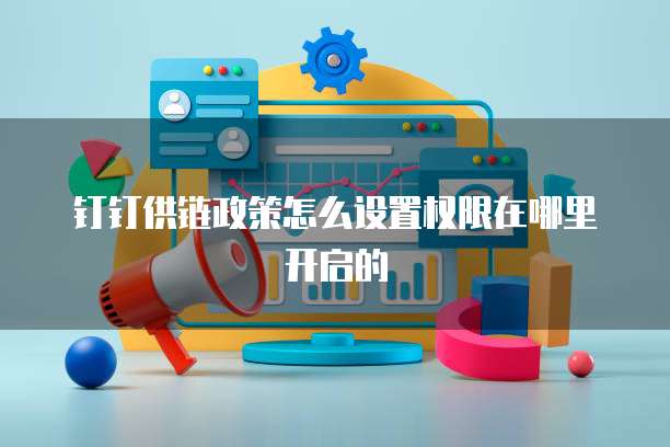 钉钉供链政策怎么设置权限在哪里开启的