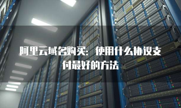 阿里云域名购买:使用什么协议支付最好的方法
