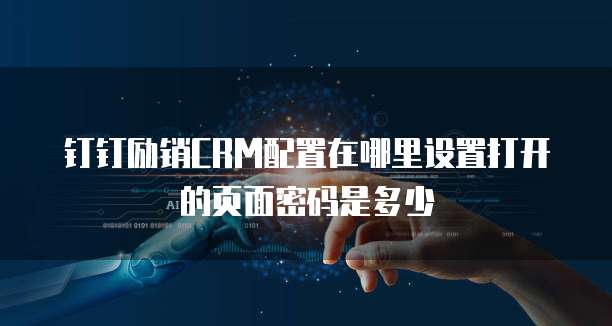 钉钉励销CRM配置在哪里设置打开的页面密码是多少