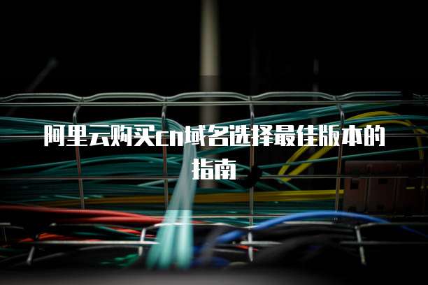 阿里云购买cn域名选择最佳版本的指南