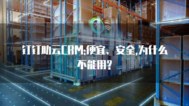 钉钉助云CRM:便宜、安全,为什么不能用?