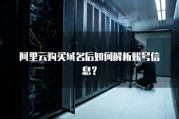 阿里云购买域名后如何解析账号信息?