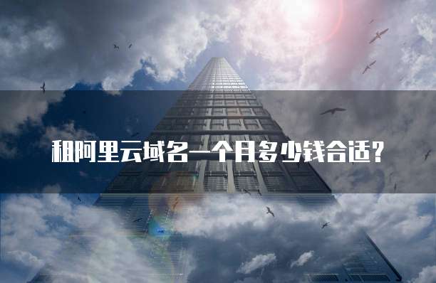 租阿里云域名一个月多少钱合适?