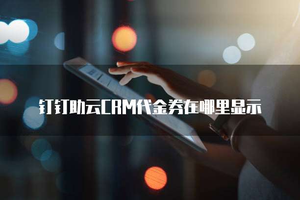 钉钉助云CRM代金券在哪里显示