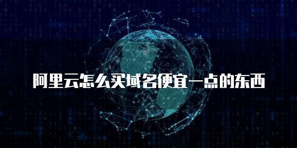 阿里云怎么买域名便宜一点的东西