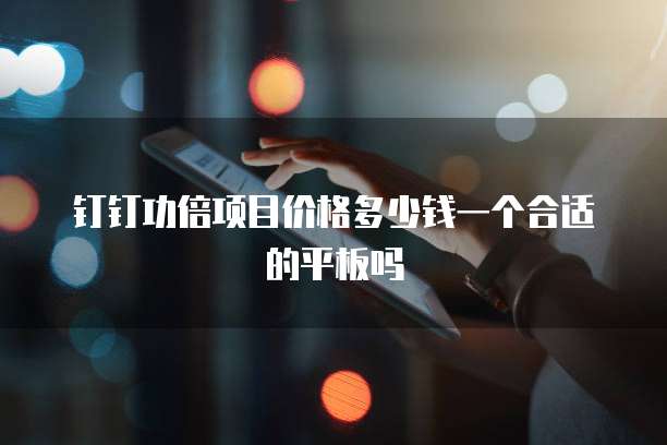 钉钉功倍项目价格多少钱一个合适的平板吗