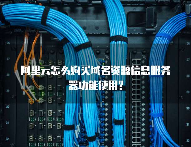 阿里云怎么购买域名资源信息服务器功能使用?