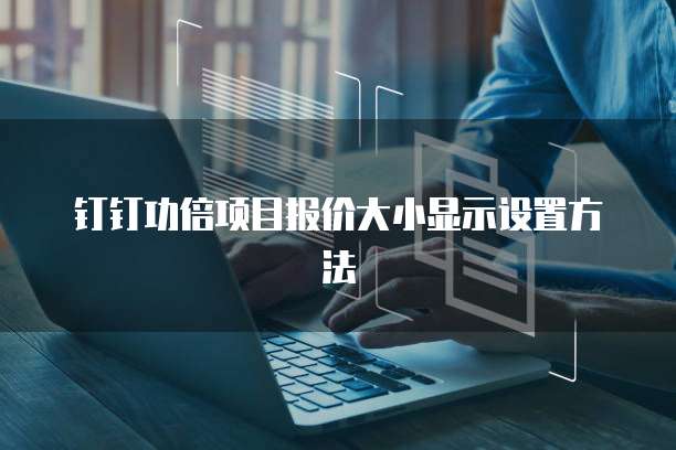 钉钉功倍项目报价大小显示设置方法