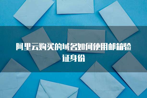 阿里云购买的域名如何使用邮箱验证身份