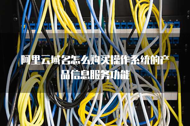 阿里云域名怎么购买操作系统的产品信息服务功能