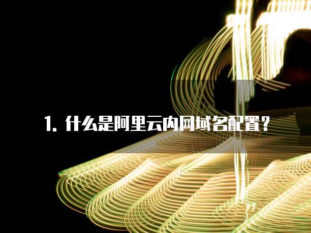 1. 什么是阿里云内网域名配置?