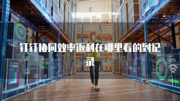 钉钉协同效率返利在哪里看的到记录