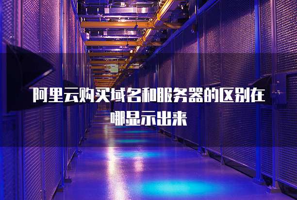 阿里云购买域名和服务器的区别在哪显示出来