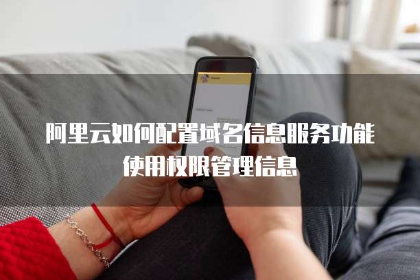 阿里云如何配置域名信息服务功能使用权限管理信息