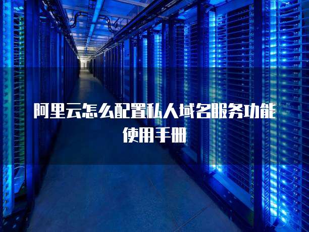 阿里云怎么配置私人域名服务功能使用手册