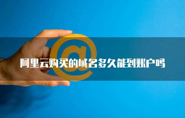 阿里云购买的域名多久能到账户吗