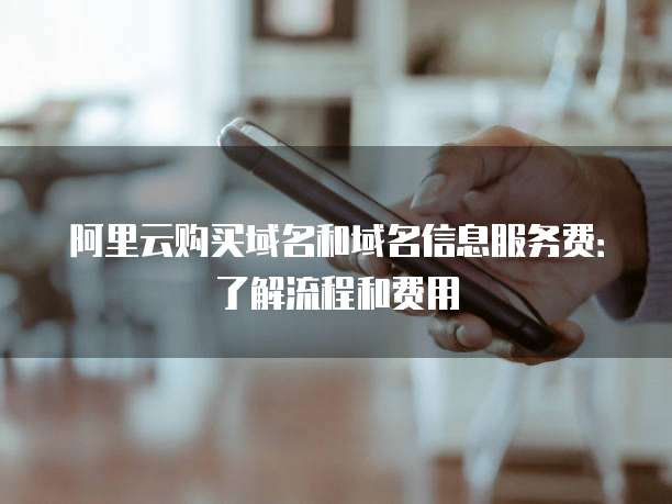 阿里云购买域名和域名信息服务费：了解流程和费用