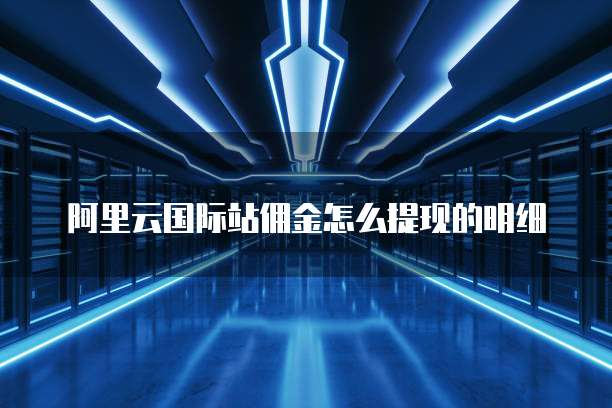 阿里云国际站佣金怎么提现的明细