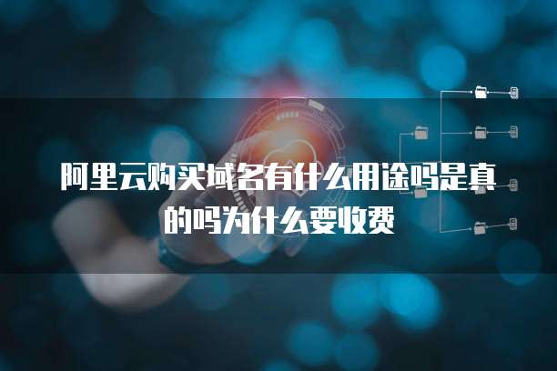 阿里云购买域名有什么用途吗是真的吗为什么要收费