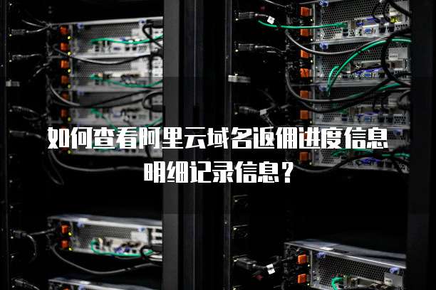 如何查看阿里云域名返佣进度信息明细记录信息?
