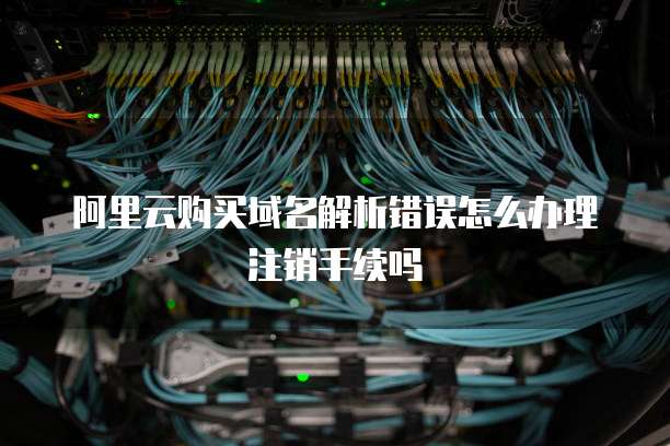 阿里云购买域名解析错误怎么办理注销手续吗