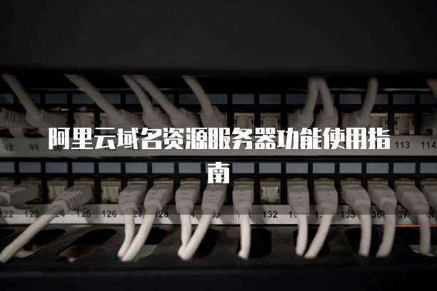 阿里云域名资源服务器功能使用指南