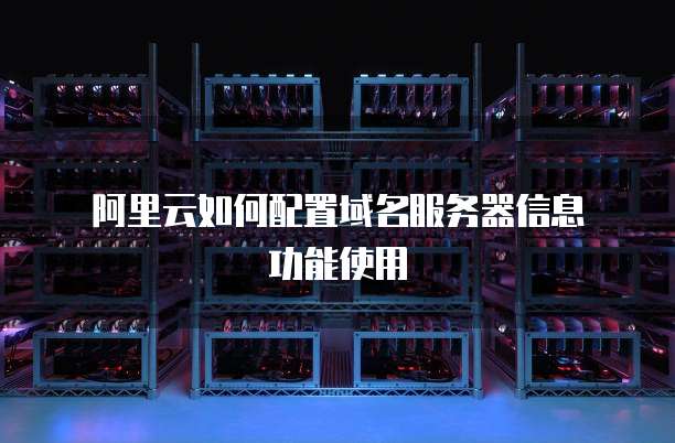 阿里云如何配置域名服务器信息功能使用