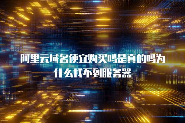 阿里云域名便宜购买吗是真的吗为什么找不到服务器