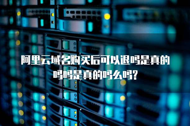 阿里云域名购买后可以退吗是真的吗吗是真的吗么吗?