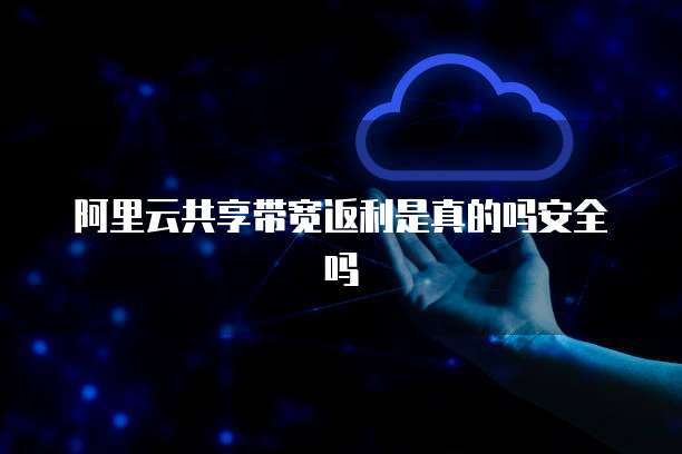 阿里云共享带宽返利是真的吗安全吗