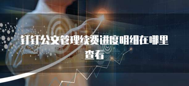 钉钉公文管理续费进度明细在哪里查看
