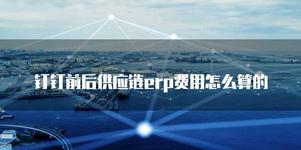钉钉前后供应链erp费用怎么算的
