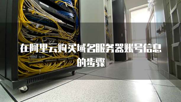 在阿里云购买域名服务器账号信息的步骤