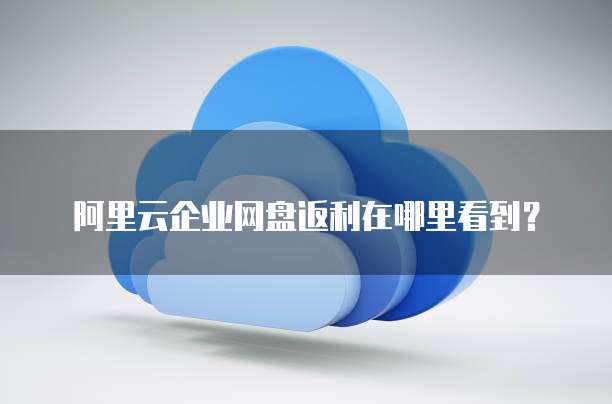 阿里云企业网盘返利在哪里看到？